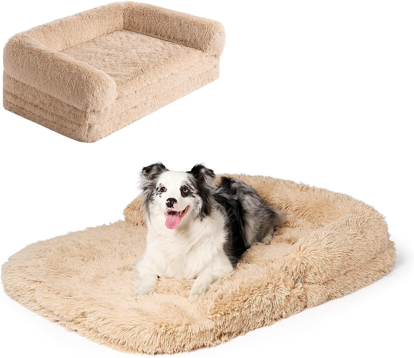 Foldable Human Dog Bed - 72x44x11, Grey