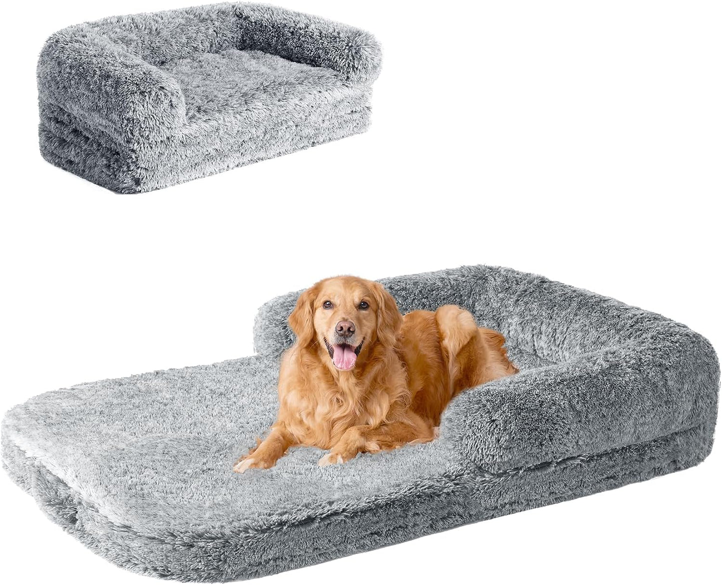 Foldable Human Dog Bed - 72x44x11, Grey