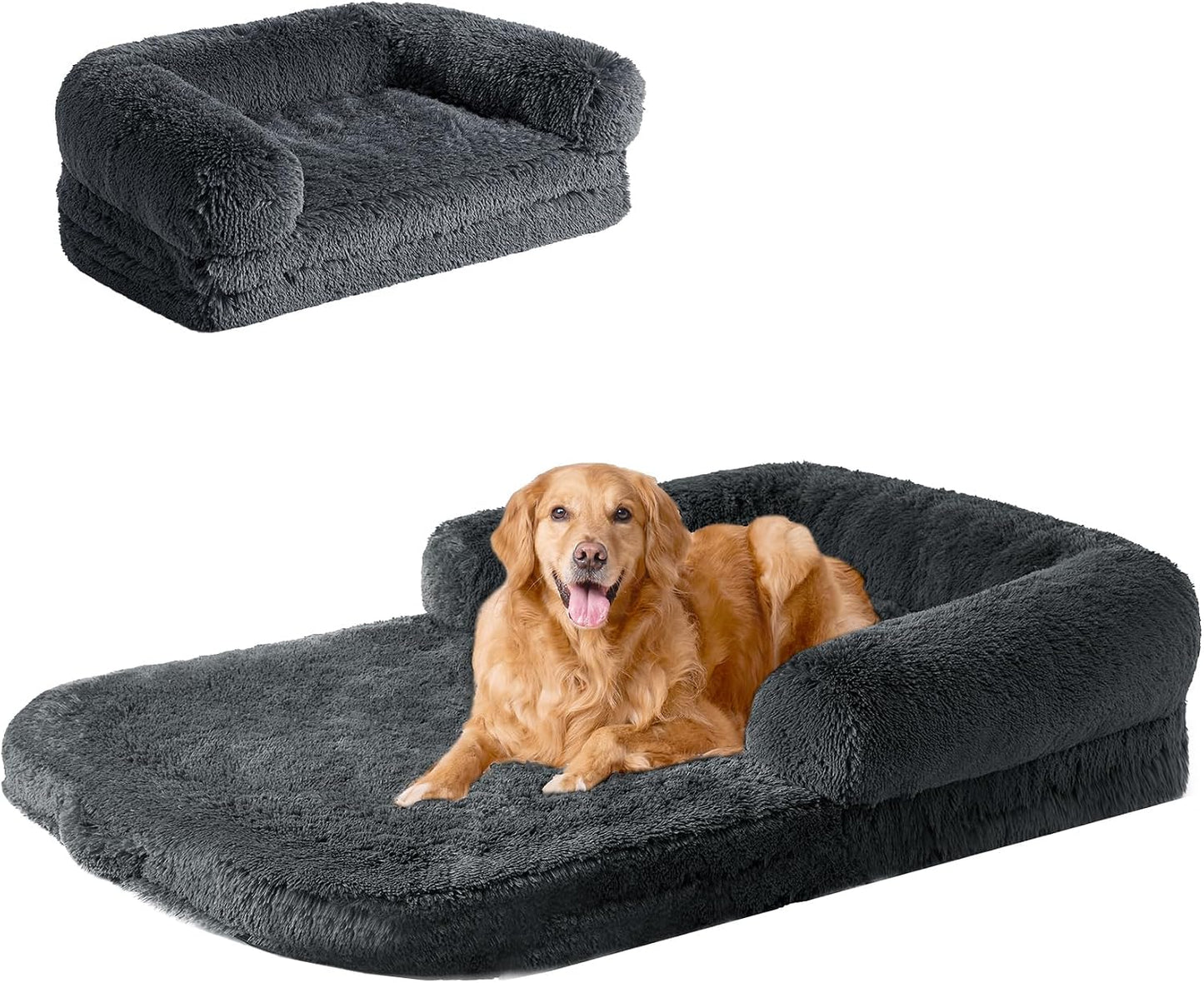 Foldable Human Dog Bed - 72x44x11, Grey