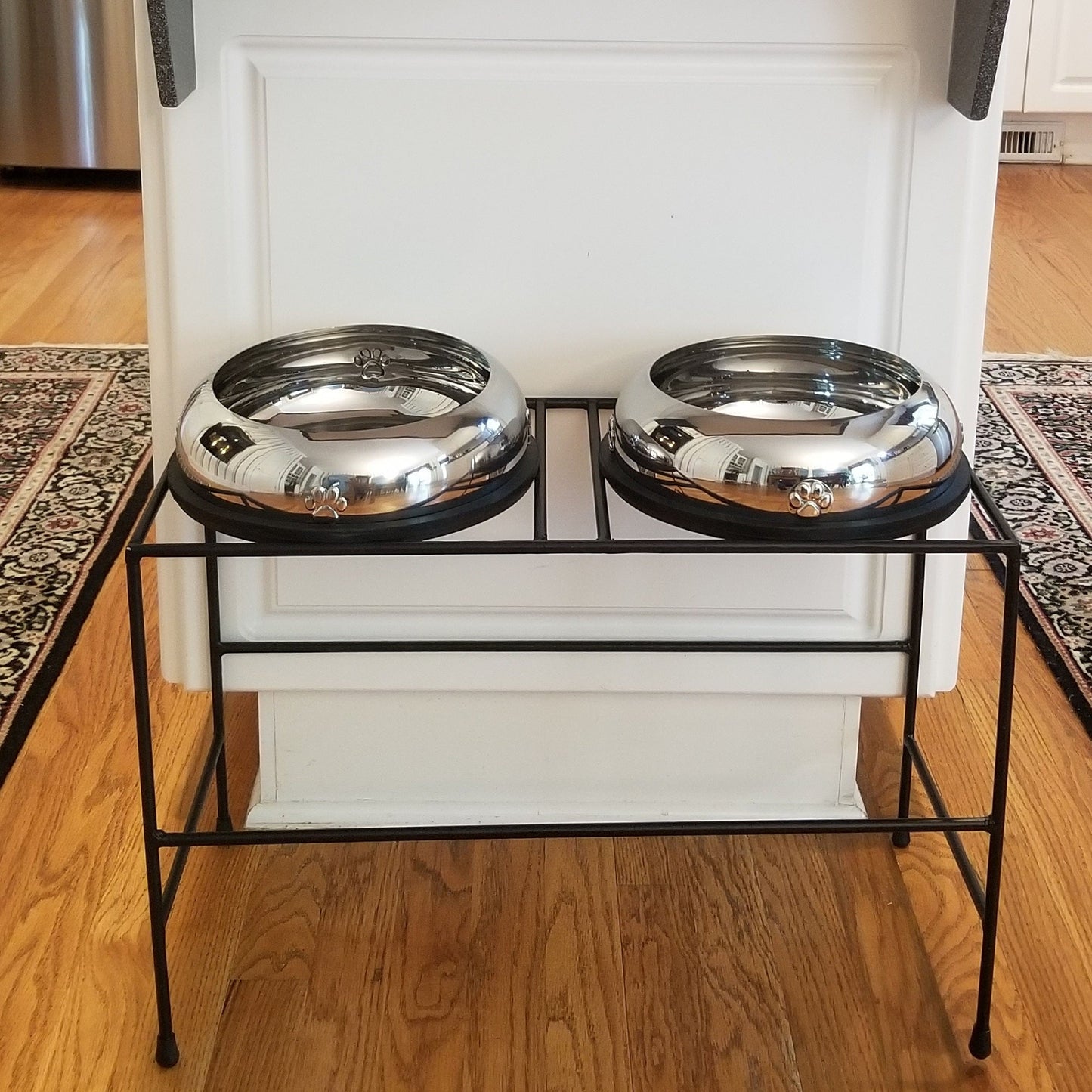 Adjustable Double Bowl Elevated Dog Feeder – Stainless Steel Stand for Raw, Wet & Dry Food – Small to XL Sizes