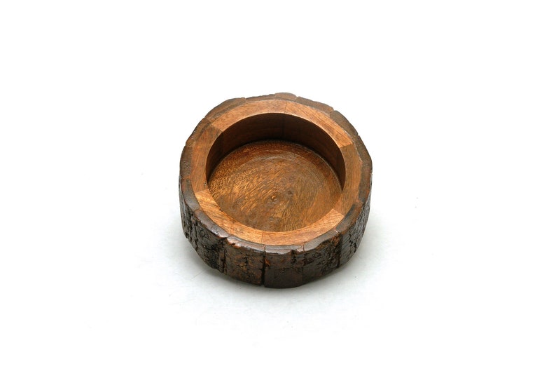 All-Natural Mango Wood Bark Water and Food Bowl Non-BPA Coating