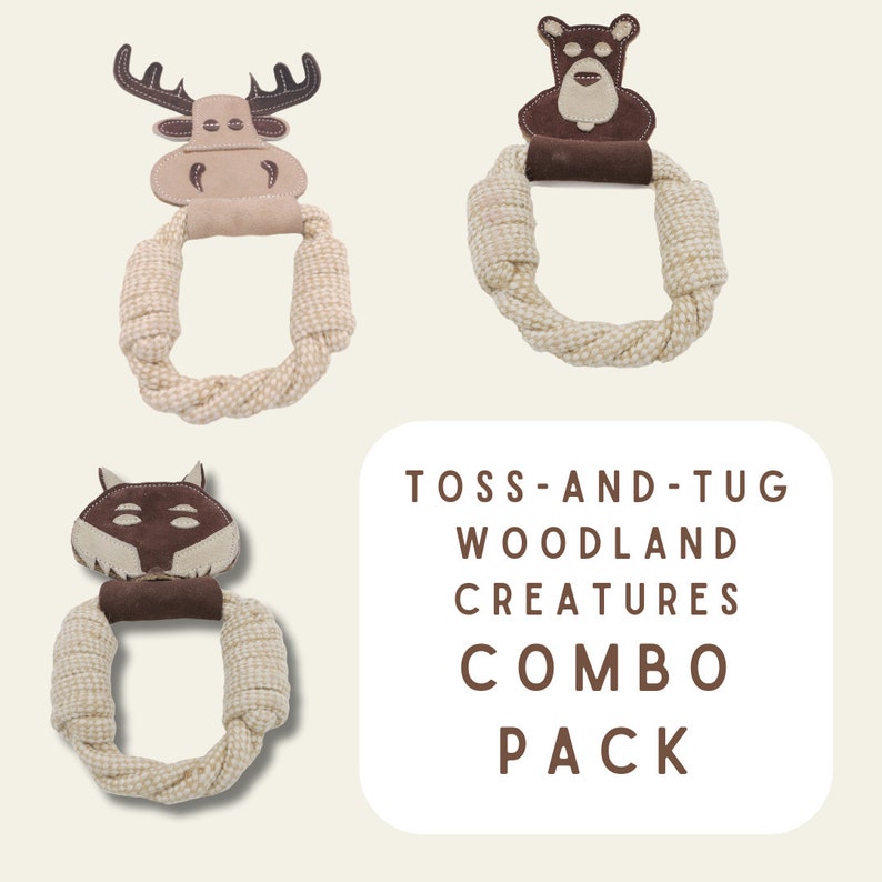 All Natural, Triple Stitched Pet Tug Toy. Durable, pet-safe and eco-friendly.