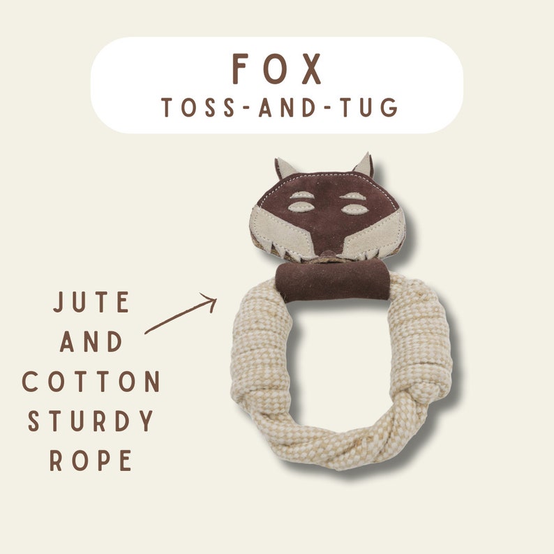 All Natural, Triple Stitched Pet Tug Toy. Durable, pet-safe and eco-friendly.
